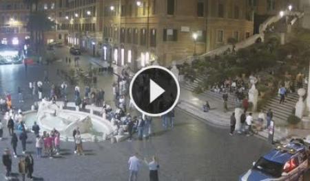 【LIVE】 Piazza di Spagna - Rome Webcam | SkylineWebcams