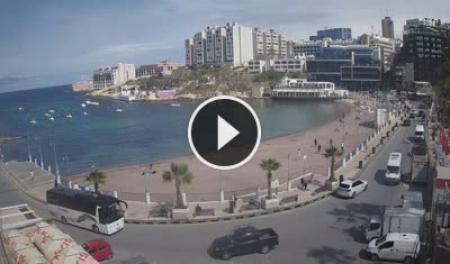 【LIVE】 St. George's Beach, St. Julian's - Malta | SkylineWebcams