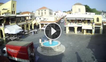 【LIVE】 Hippocrates Square - Rhodes | SkylineWebcams