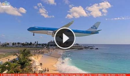 【LIVE】 Maho Beach - Sint Marteen | SkylineWebcams