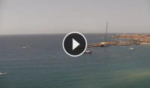 Vista panorámica de la Bahía de Los Cristianos en Arona